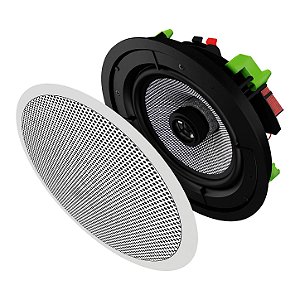 Caixa de Som de Embutir Redonda Loud Áudio RCR6 120 FC 6" 120W Fibra de Carbono Borda Slim
