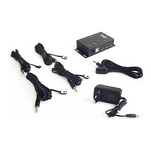 Kit Repetidor de Infravermelho Loud Áudio CIR Completo com Bloco de Conexão, Repetidor e 4 Emissores