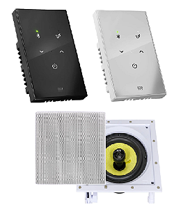 Kit Amplificador DB Wall 120W RMS + 2 Caixas de Embutir JBL CI6S PLUS 160W RMS