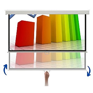 Tela Retrátil Manual 110" 16:9 - Mecanismo de Mola c/ Parada Multiponto | Cineflex