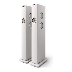Par de Caixas Torre Ativa KEF LS60 Wireless 1400W Uni-Q MAT HDMI eARC Wi-Fi AirPlay 2 Branca