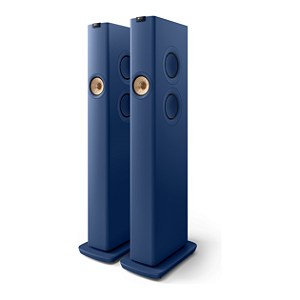 Par de Caixas Torre Ativa KEF LS60 Wireless 1400W Uni-Q MAT HDMI eARC Wi-Fi AirPlay 2 Azul