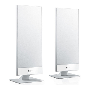Par de Caixas Acústicas Satélite KEF T101 Ultrafina 35 mm 2 Vias Selada 1x4,5" 100W Branco