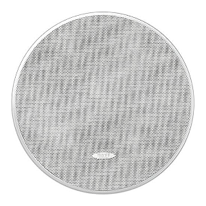 Caixa de Embutir KEF Ci160RR-THX Redonda de Teto THX Ultra Uni-Q 6,5" 190W Grade Pintável Branca