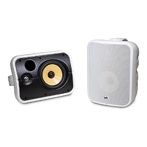 Par de Caixas Acústicas Indoor Outdoor PSB CS1000 6 1/2" 2 Vias Tweeter Titânio Suporte Incluso Branca