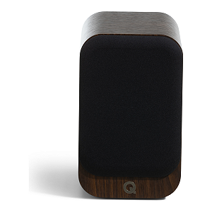 Par de Caixas Acústicas Bookshelf Q Acoustics Q3010C 2 Vias Cone C3 101 mm Claro Walnut