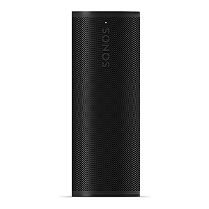 Caixa Portátil Sonos Roam 1ª Geração IP67 Bateria 10h Wi-Fi Bluetooth 5.0 Carga Qi Preta