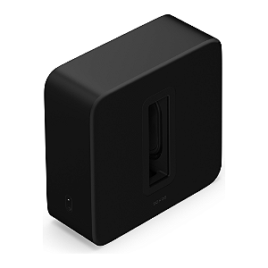Subwoofer Sonos Sub 4 Sem Fio Wi-Fi Duplo Woofer Elíptico 5x8" Force Cancelling 25 Hz Preto