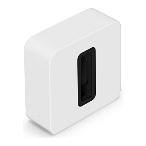 Subwoofer Sonos Sub 4 Sem Fio Wi-Fi Duplo Woofer Elíptico 5x8" Force Cancelling 25 Hz Branco