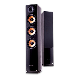 Par de Caixas Acústicas Torre Pure Acoustics Supernova 8F Triplo 6,5" Tweeter de Seda 250W RMS 8 Ohms