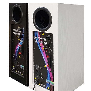Subwoofer Ativo New Audio SUB200 Multi Position 8" 200W Gabinete de 16 cm Crossover 30 a 180 Hz