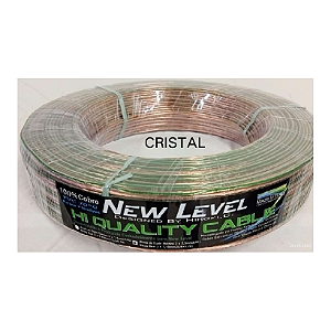 Cabo Paralelo New Level Hi Quality 2x2,5mm² Equivalência Elétrica 100% Cobre 300V Rolo 100m Cristal