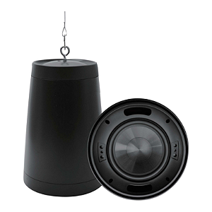 Subwoofer Pendente WOW Sound W.S Sub Garden C 8" Grafite 100W 4 Ohms ou Linha 100V IP66 para Área Externa