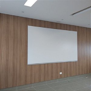 Tela de Projeção e Escrita Dual Screen Write 100" 16:9 com Base de Vidro e Porta Marcador