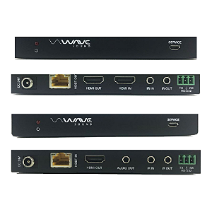 Extensor HDMI HDBaseT WaveOne WEX150 até 150 Metros 4K 60Hz HDR Dolby Vision PoE com IR e RS232 Bidirecional