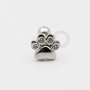 MBA31 Microbell Patinha Pedra Zirconia  Banho Rodio