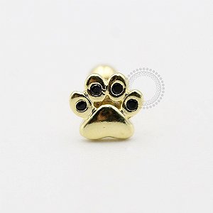 MB62 Microbell Patinha Pedra Black Banho Ouro