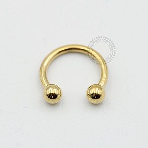 PVD11  Ferradura aço PVD Gold