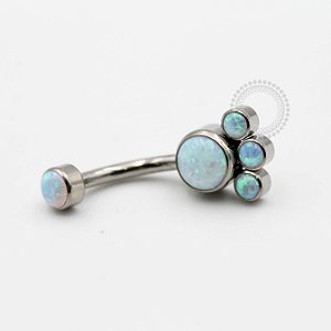 TN19 Navel Piercing 3 Synthetic Opala Titânio  (OUTLET)