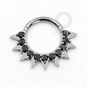 TN810 Segmento Nove Pontas Black Titânio ASTM F136 (OUTLET)