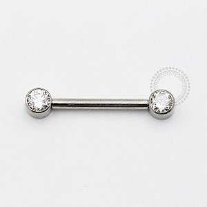 TN819 Nipple CZ Flat Push Pin Unilateral Titânio ASTM F136