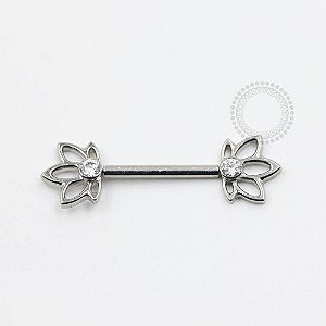 TN955 Nipple Flor de Lótus Push Pin Titânio ASTM F136