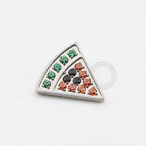 TN651 Topo Melancia Cravejado Titânio ASTM F136 (OUTLET)