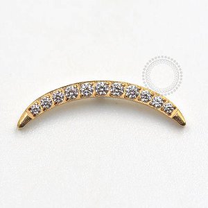 TN669 Topo Cluster Fino Zirconia Titanio PVD Gold