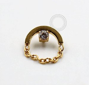 TN730 Topo Luxo com Zircônia Titânio PVD Gold
