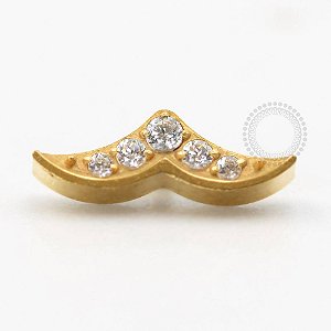 TN756 Topo Calda de Sereia com Zircônia Titânio PVD Gold
