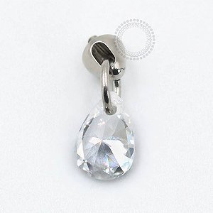 TN807 Topo Pingente Gota de Zircônia Titânio