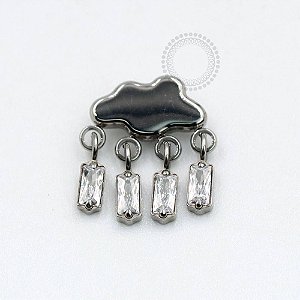 TN815 Topo Nuvem Pingentes CZ Baguete Titânio ASTM F136 (OUTLET)