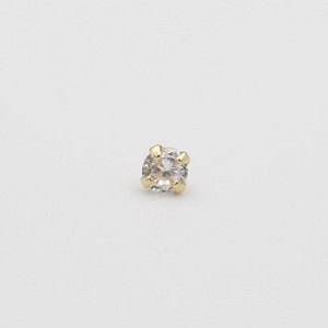 OR21 Topo Zirconia Cravada Ouro 18k