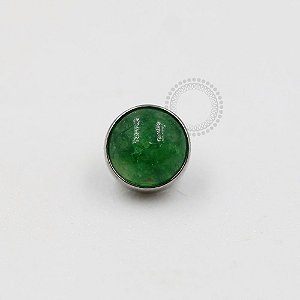TN212 Topo Pedra Ágata Sintética Verde Titânio ASTM F136
