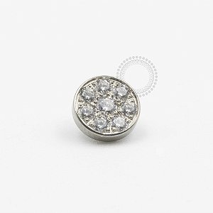 TN375 Topo Microdermal Redondo Cravejado Titânio ASTM F-136