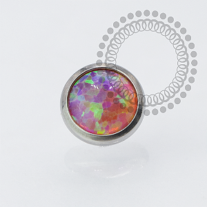 TN384 Topo Microdermal 1.6mm Opala Rosa Titânio ASTM F136
