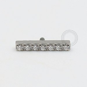 TN487 Topo Barra 7 Zirconias Titânio