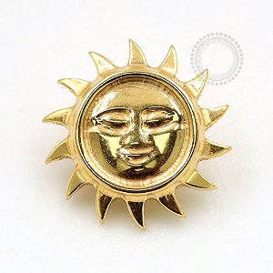 TN769  Topo Sol Feliz Titânio PVD Gold