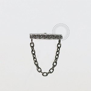 TN604 Topo Barra Fina 7 CZ Corrente Titanio ASTM F136  (OUTLET)
