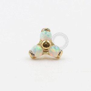 TN610 Topo trinity Opala branca titânio PVD Gold