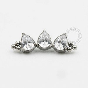 TN626 Topo cluster stone CZ c esferas titânio
