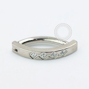 TN1089 Navel Belly Clicker 4 CZ Titânio (OUTLET)