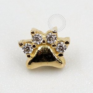 OR74 Topo Patinha Ouro 18K  ( 0,18g)