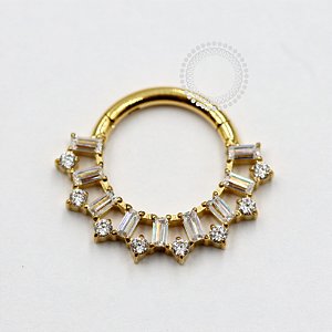 TN1099 Segmento Delicado Zircônias Titânio PVD Gold (OUTLET)
