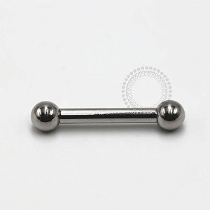 TN1137 Alargador Barbell Reto Titânio ASTM F-136