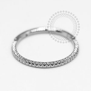 TN1183 Segmento Cravejado Lateral Inca Titânio  (OUTLET)