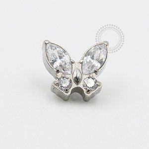 TN518 Topo Borboleta Zirconia Titânio