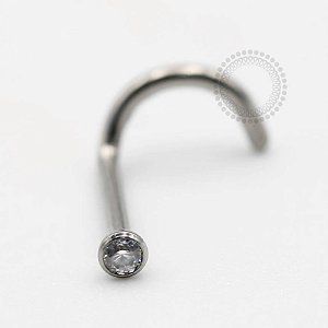 NR30 Nostril Zircônia Cristal Aço 316L