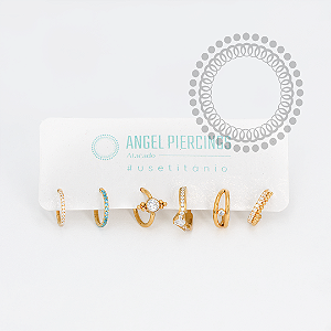 KIT15 Kit Segmentos Titânio PVD Gold