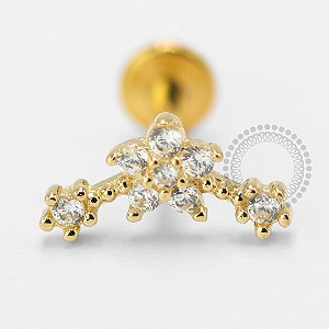 OR96 Topo Cluster Corrente de Flores 18K (0,30g)